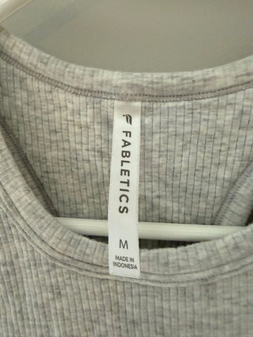 Fabletics Modal Rib Built-In Bra Tank Gray M - Picture 4 of 8